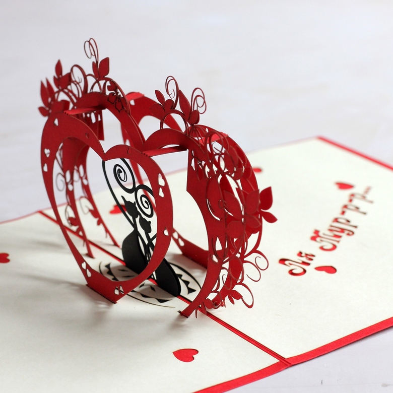 3D открытка "Коты"