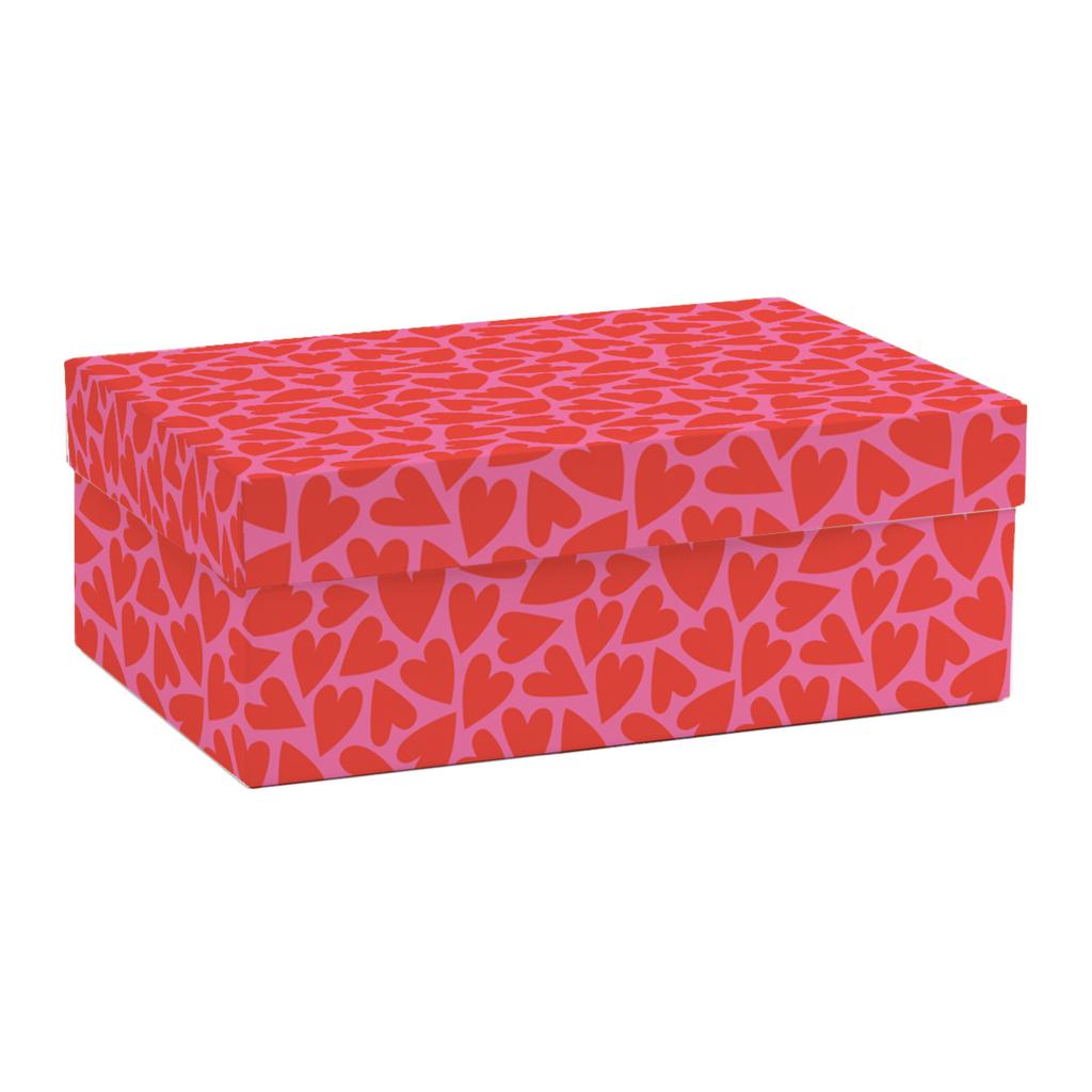 Коробки прямоугольные "Сердца"