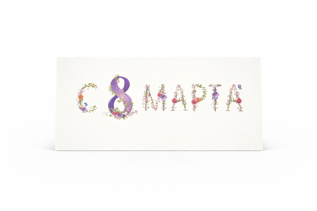 Открытка на 8 марта "Розы"