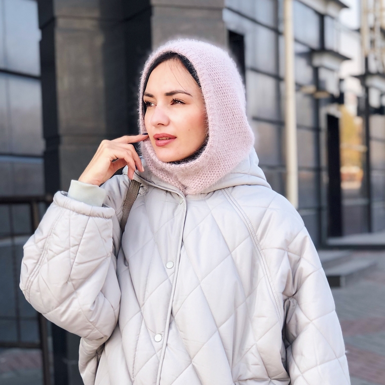 капор крючком, капюшон крючком