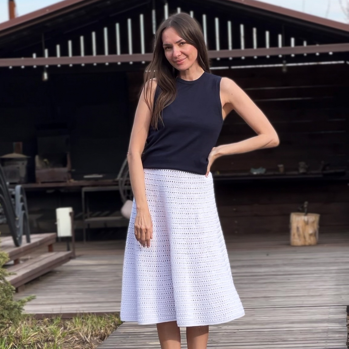 Юбка крючком "Май"