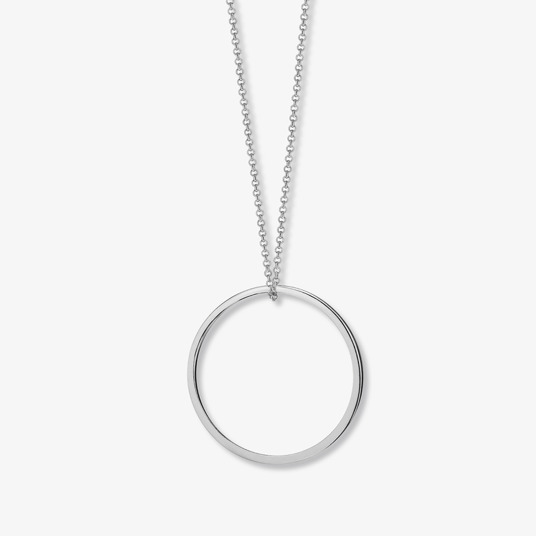 Подвеска "Круг" на длинной цепочке