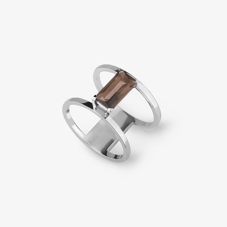 Кольцо с раухтопазом