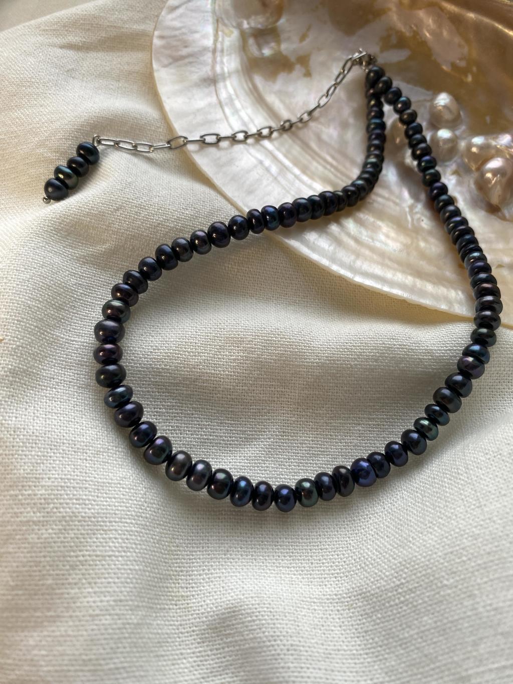 Чокер из жемчуга BLUEBERRY