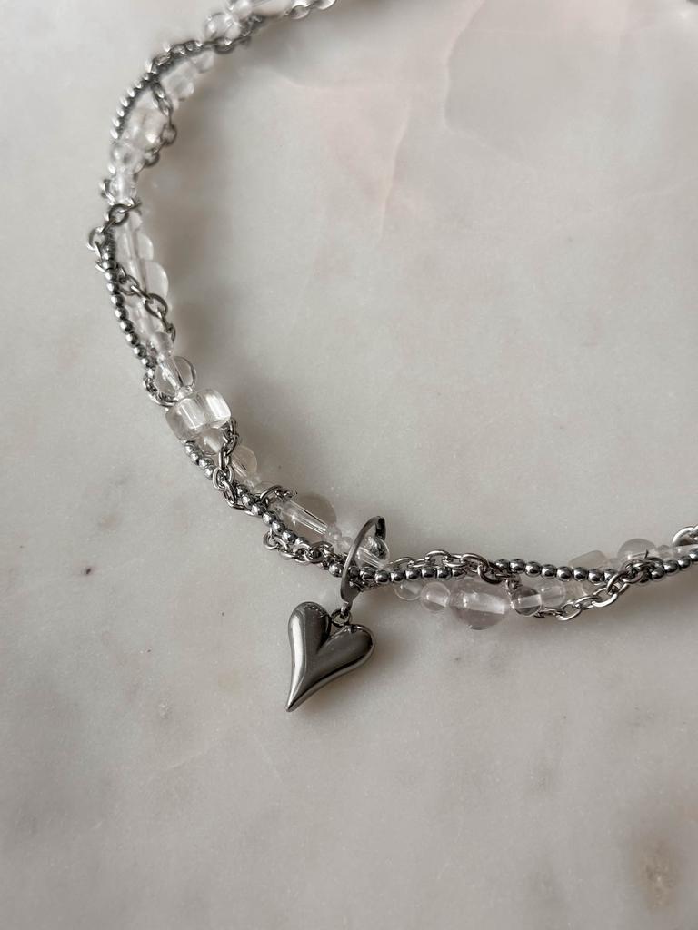 Колье из горного хрусталя ЛЁД