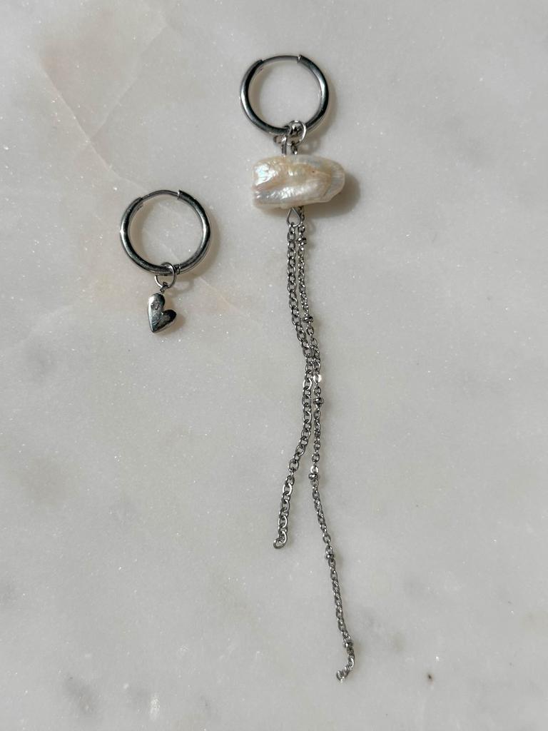 Серьги-трансформеры с жемчугом