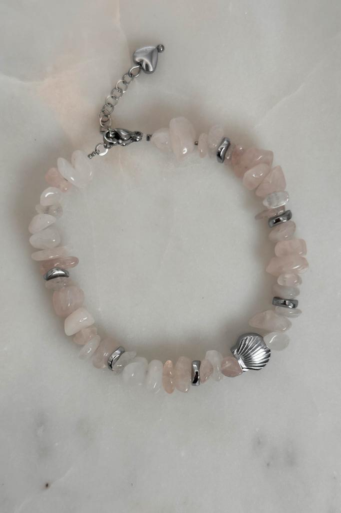 Браслет из розового кварца SHELL