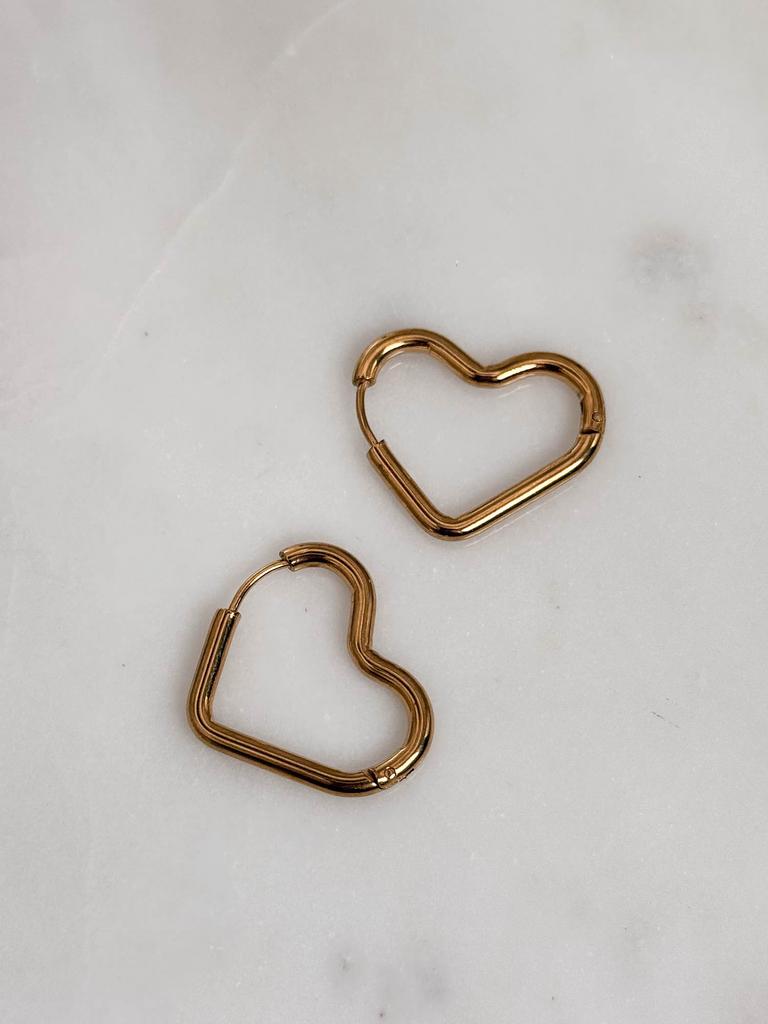 Серьги сердечки
