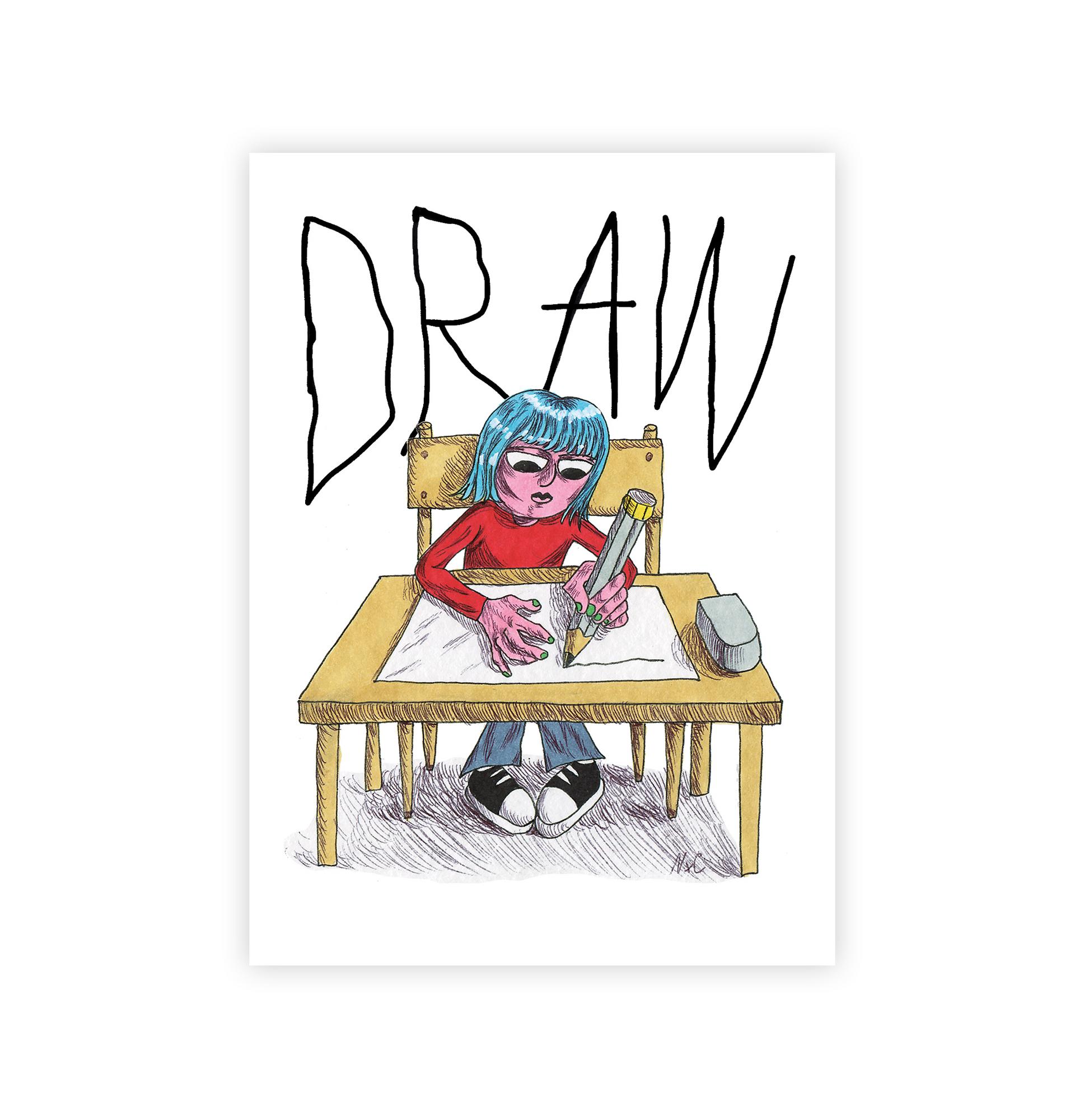 Открытка Сиди-рисуй