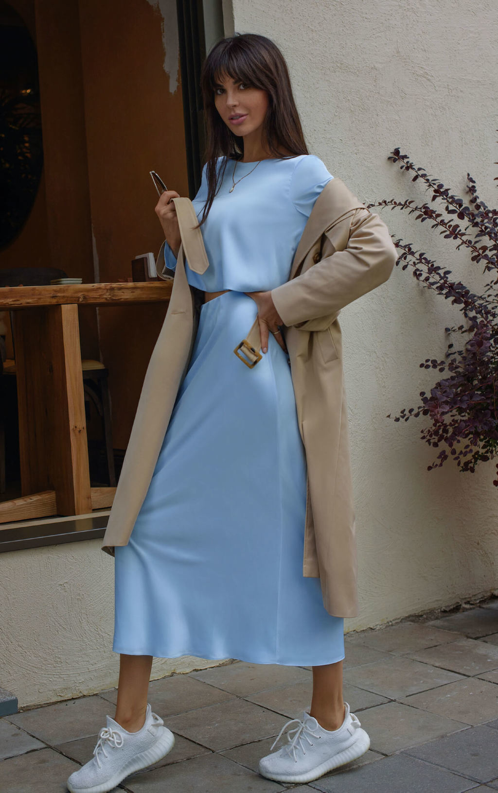 Костюм Maya La Playa из шелка (блуза и юбка)