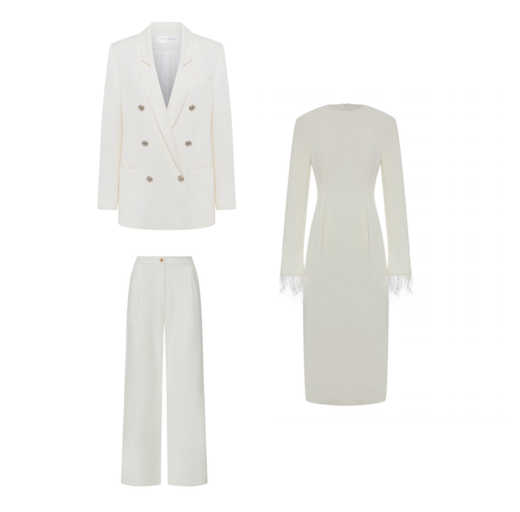 Жакет + брюки + платье