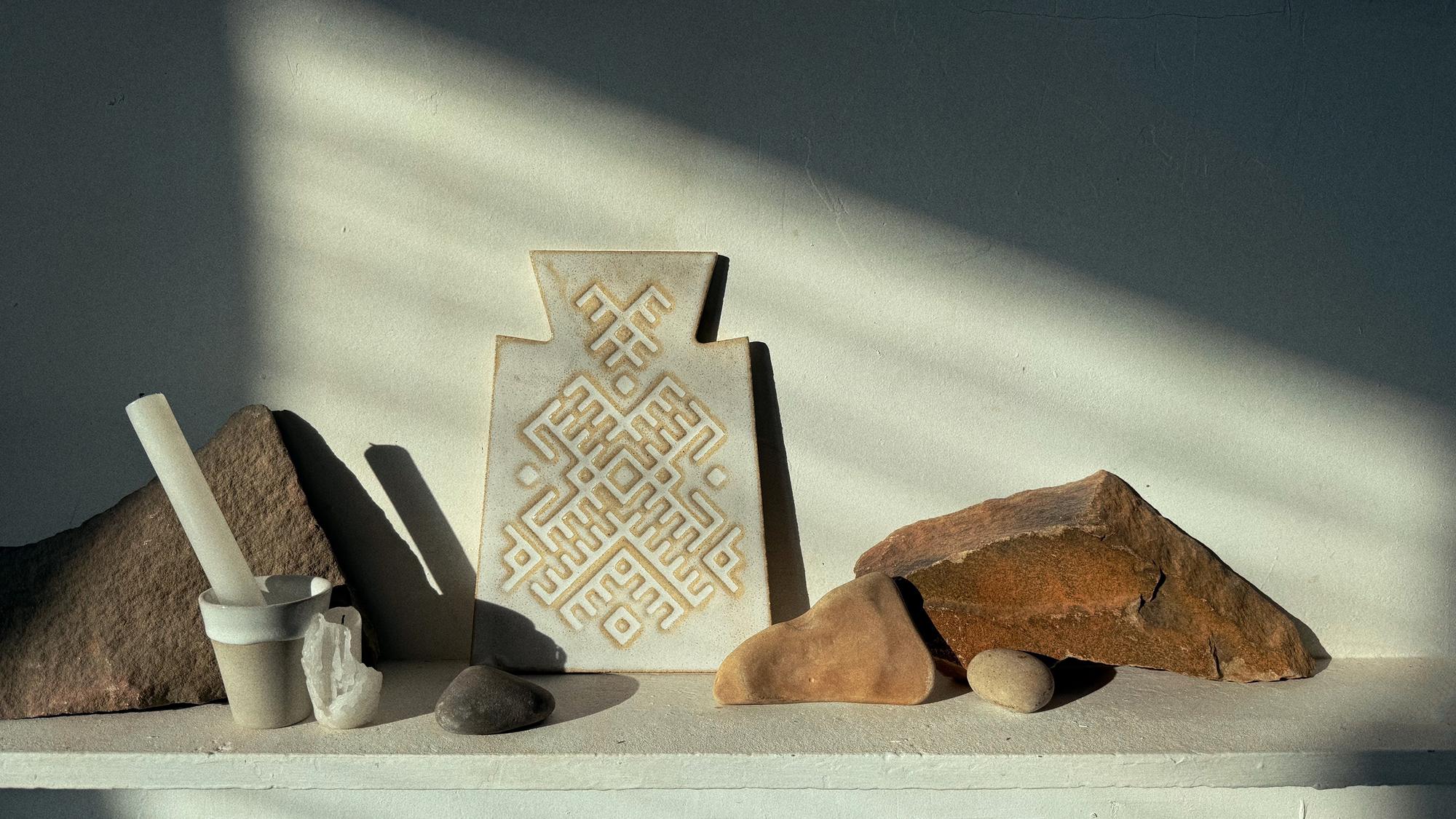 Доска для подачи "Лес под снегом"