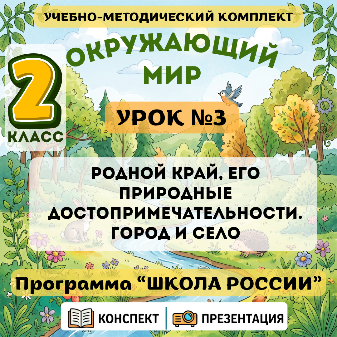 Урок №3 Родной край, его природные достопримечательности. Город и село