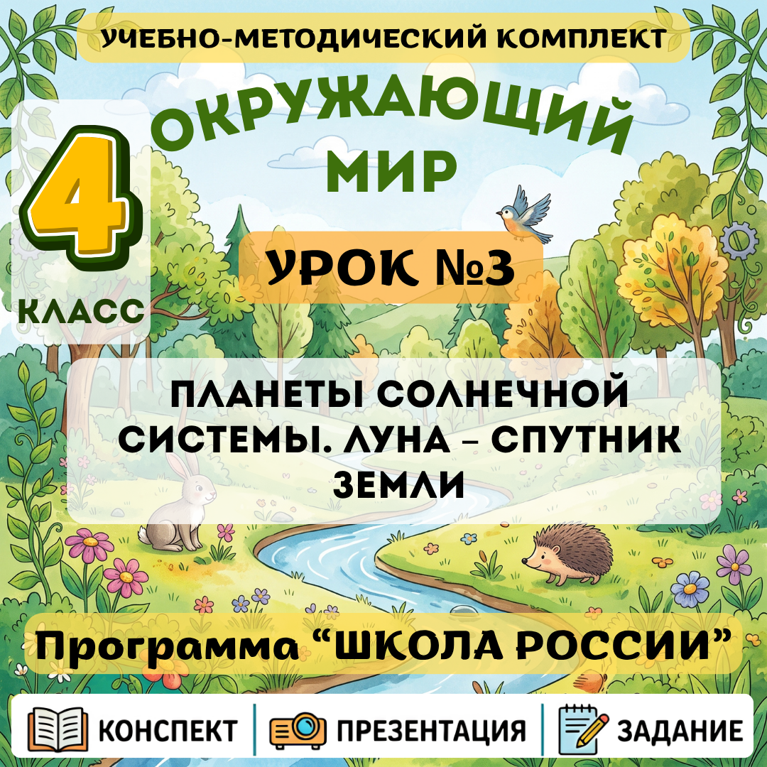 Урок №3 Планеты Солнечной системы. Луна – спутник Земли
