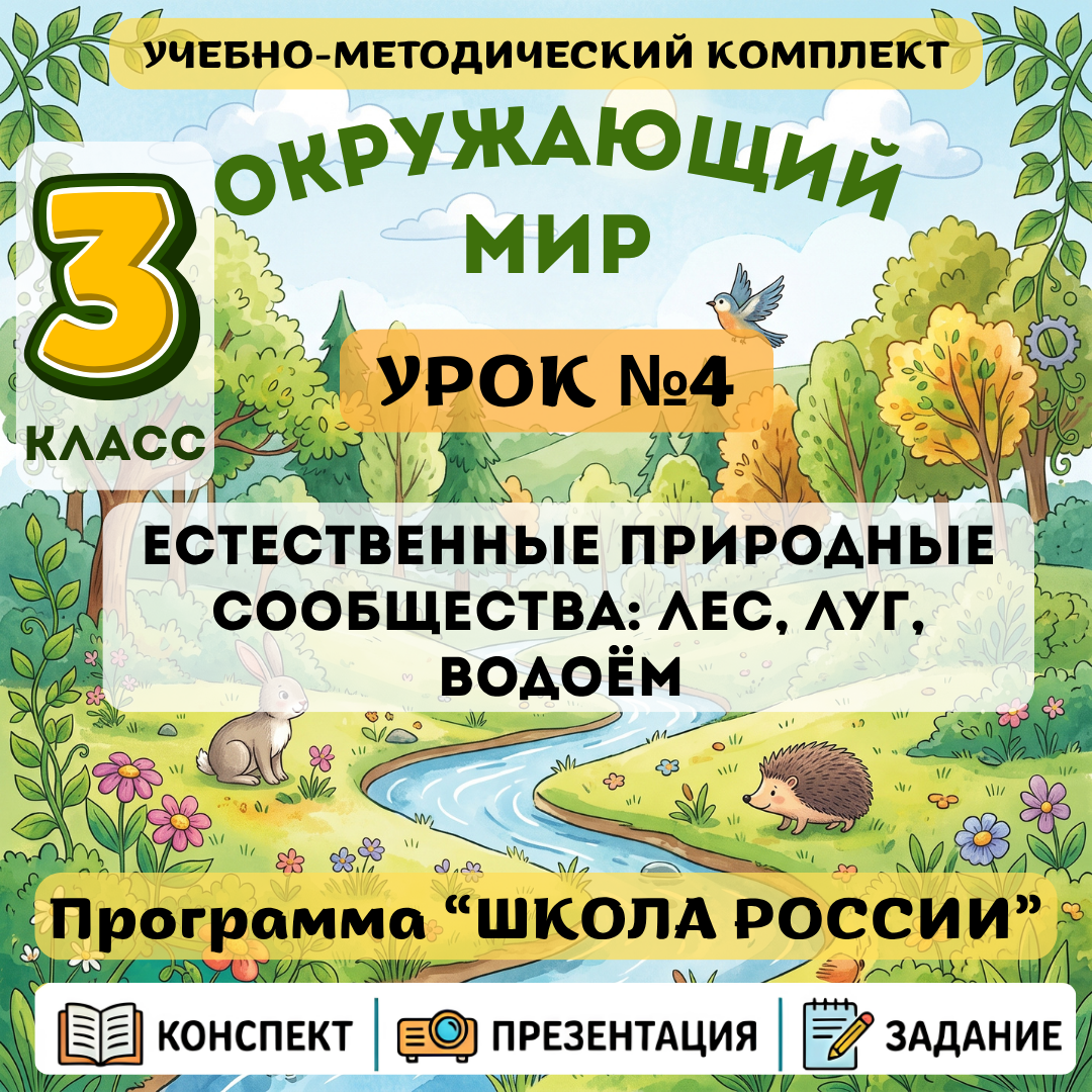 Урок №4 Естественные природные сообщества: лес, луг, водоём