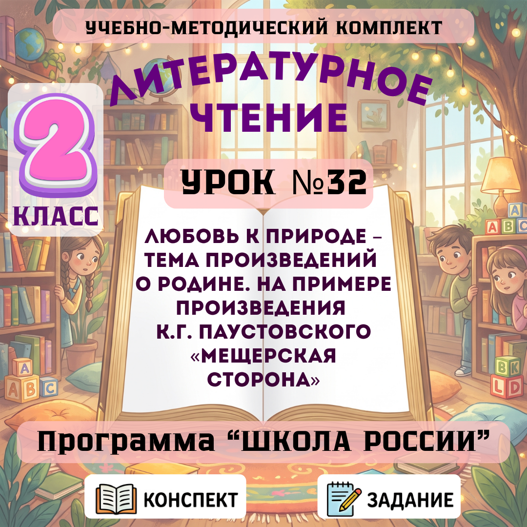 Урок №32 Любовь к природе – тема произведений о Родине. На примере произведения К.Г. Паустовского «Мещерская сторона»