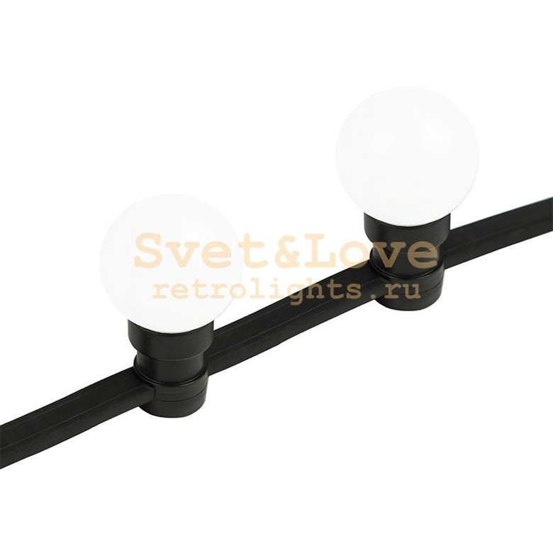 Готовый набор: "Евро Belt Light" 2 жилы шаг 40 см, Белые LED лампы 45мм (6 LED) (арт. 331-345)