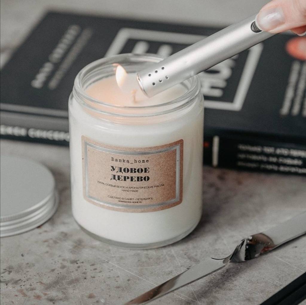 Соевая свеча 120 мл "Удовое дерево" в светлой банке, Banka home