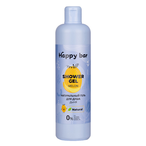 Гель для душа "Дыня", для сияния кожи ,Happy bar
