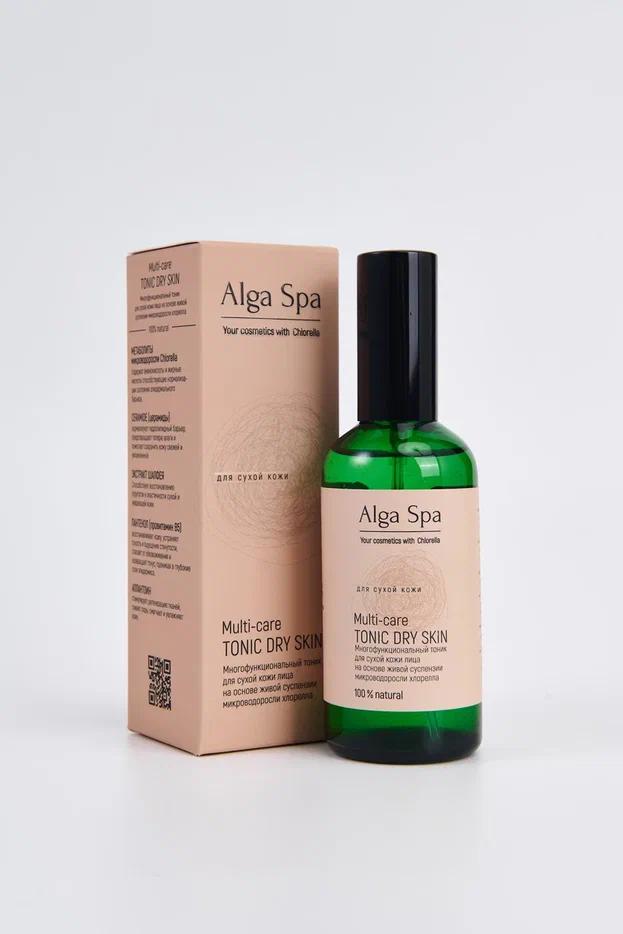 Многофункциональный тоник для сухой кожи для лица на основе живой суспензии микроводоросли Chlorella, Alga Spa