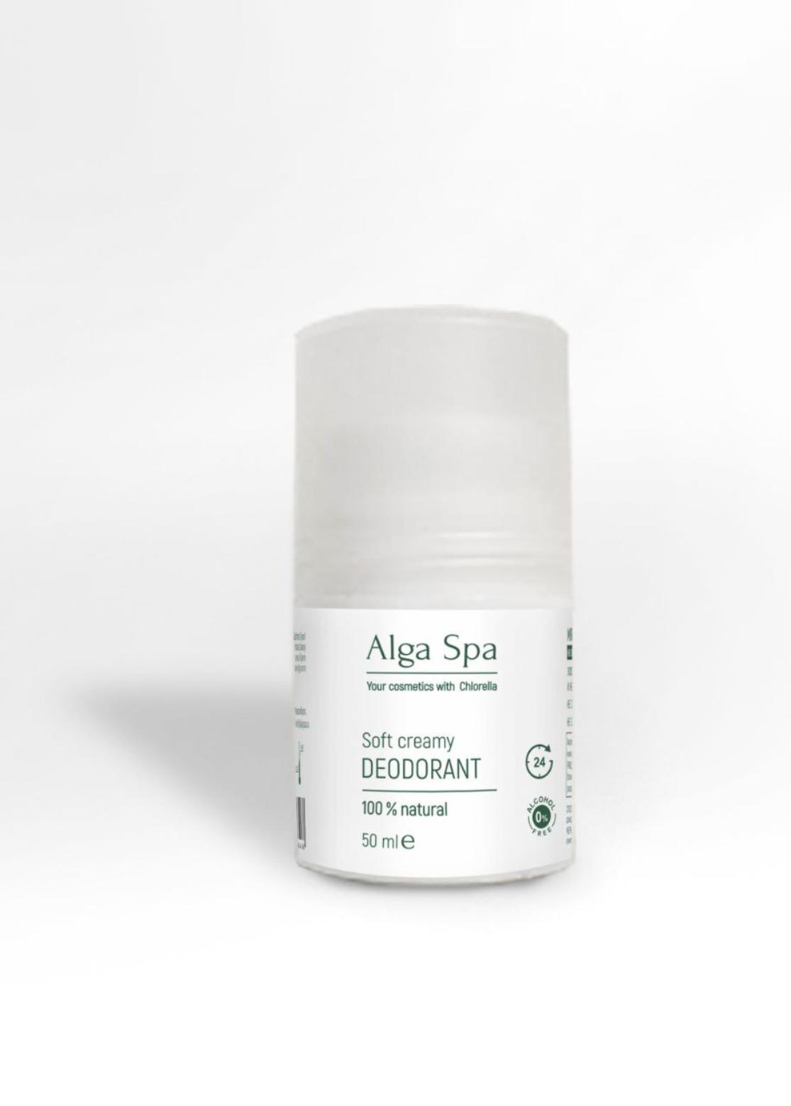 Мягкий кремовый дезодорант на основе живой суспензии микроводоросли Chlorella, Alga spa