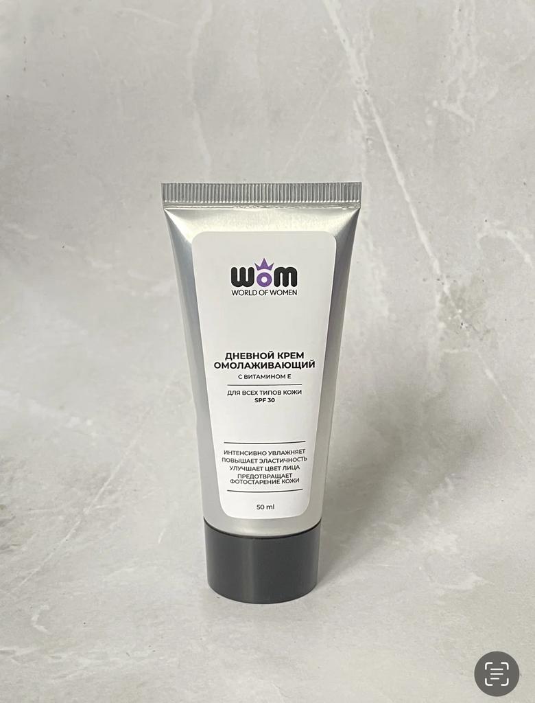 Дневной крем омолаживающий с витамином Е SPF 30, 50 мл, WoM