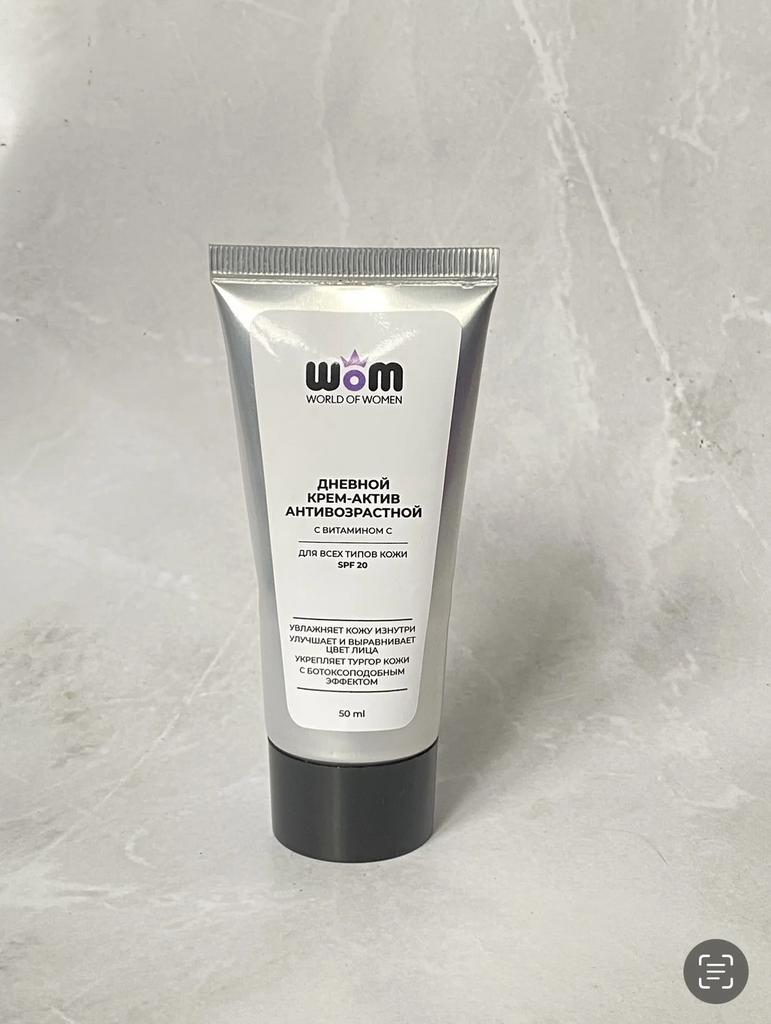 Дневной крем-актив антивозрастной с витамином С SPF 20, 50 мл, WoM