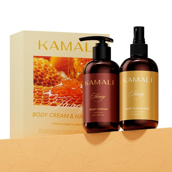 Набор из крема для тела и миста для тела и волос Honey CREAM & MIST, KAMALI