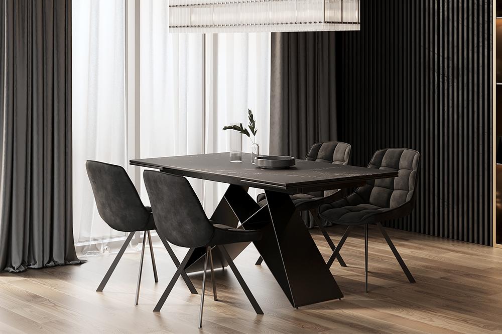 Стол BERLIN 140 BK MRB CER