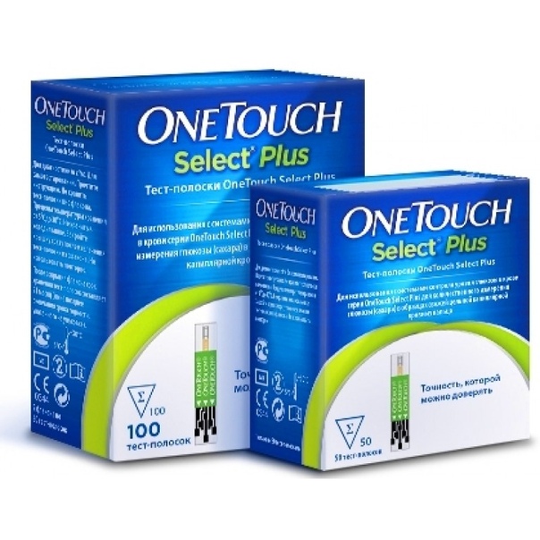 Тест-полоски One Touch select plus № 100
