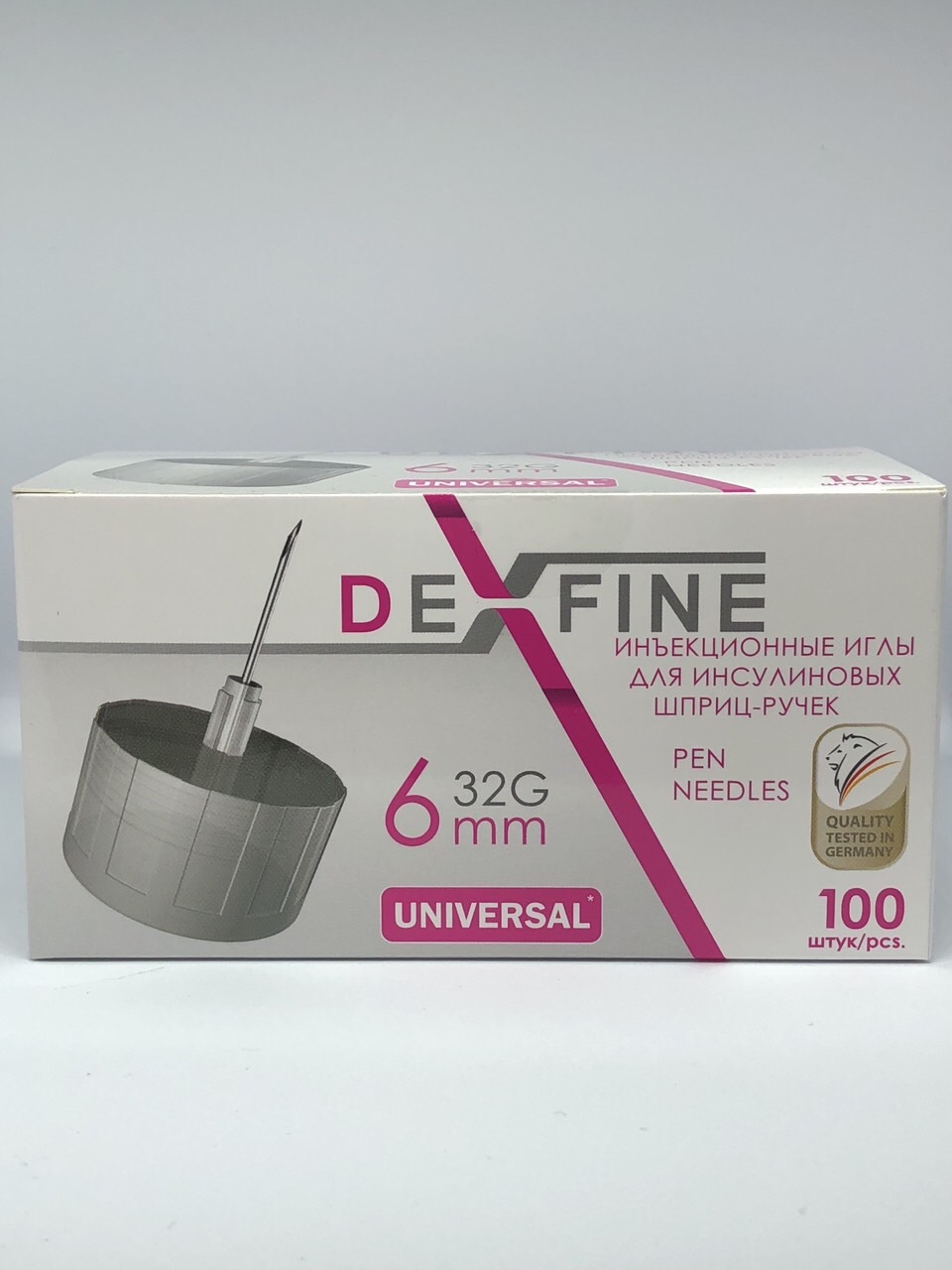 Инсулиновые иглы для шприц-ручек DEXFINE 6 мм