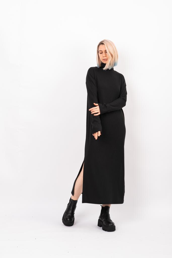 Платье-бадлон чёрного цвета