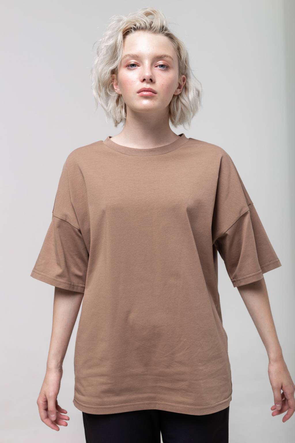 Футболка Oversize (unisex) светло-коричневого цвета