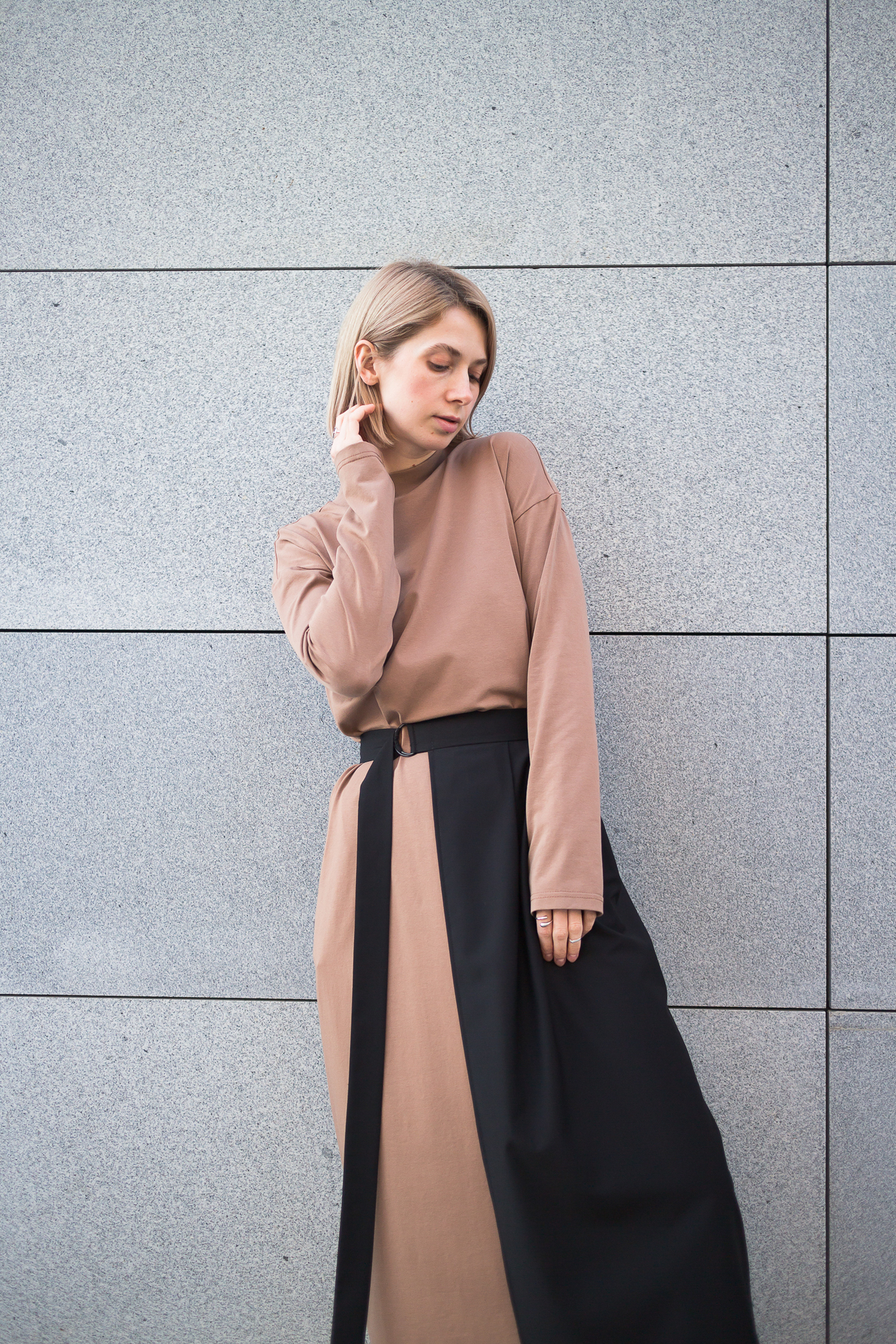 Юбка-пояс чёрного цвета