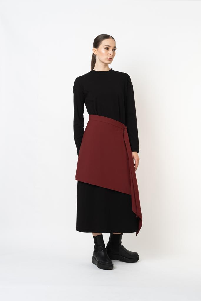 Базовое платье с длинным рукавом чёрное