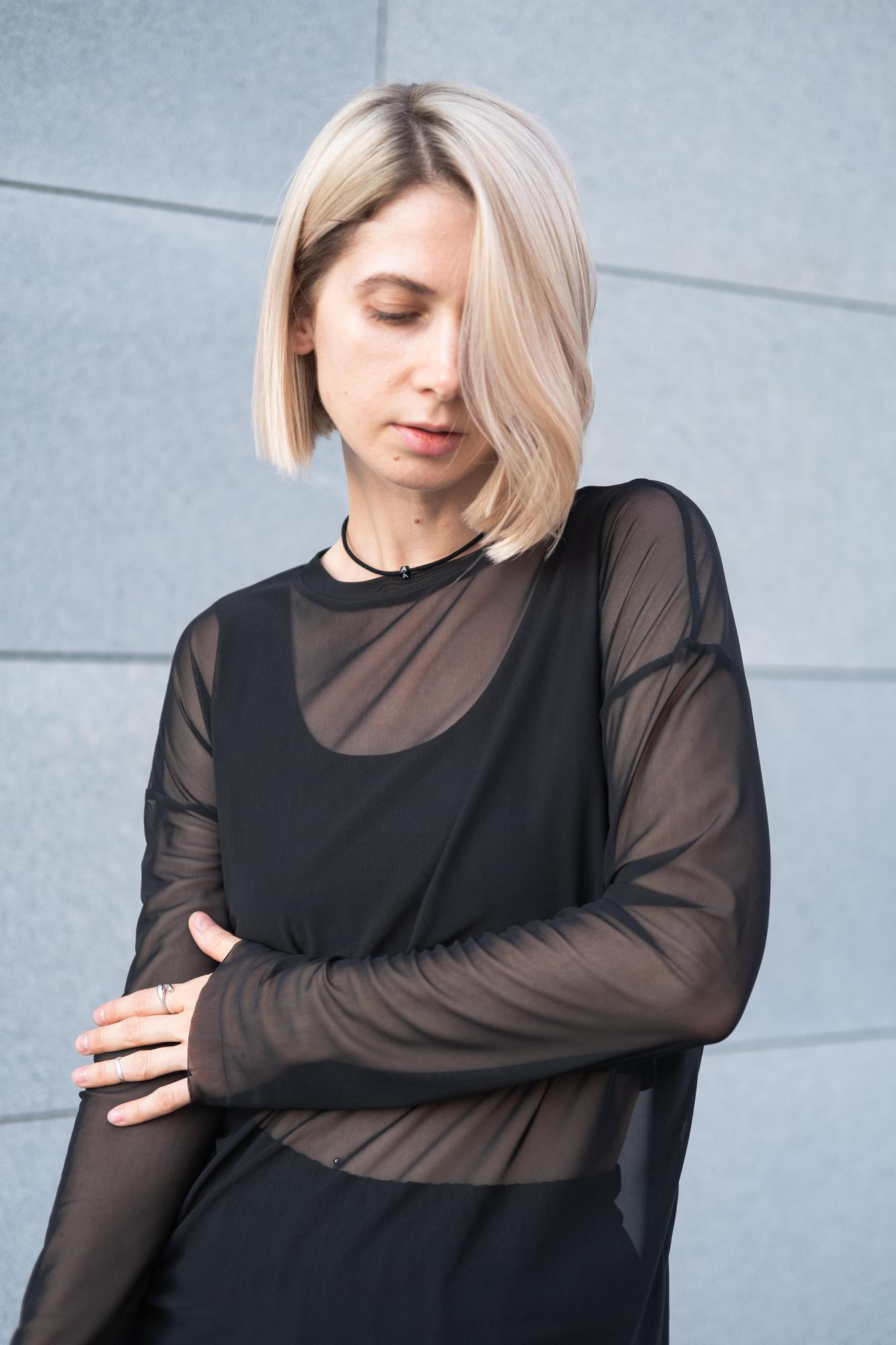 Лонгслив из сетки