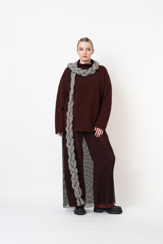 Шарф "Цепь" из шерсти мериноса