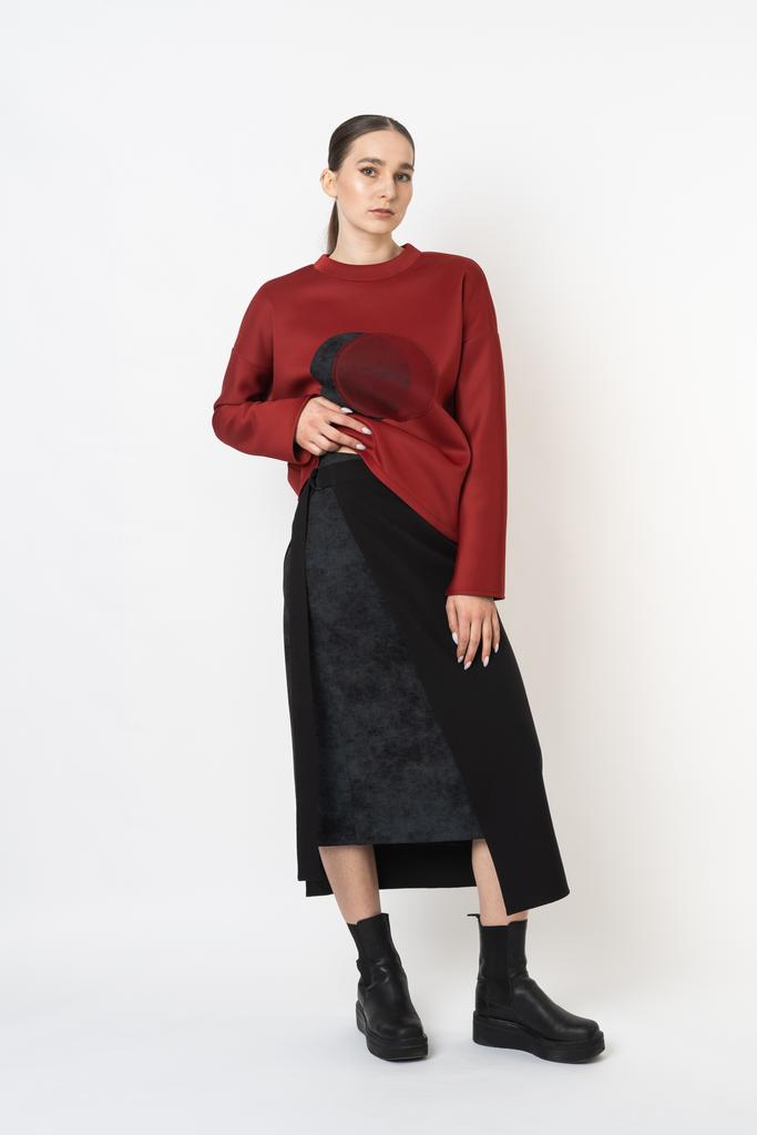 Юбка "Туман" чёрного цвета