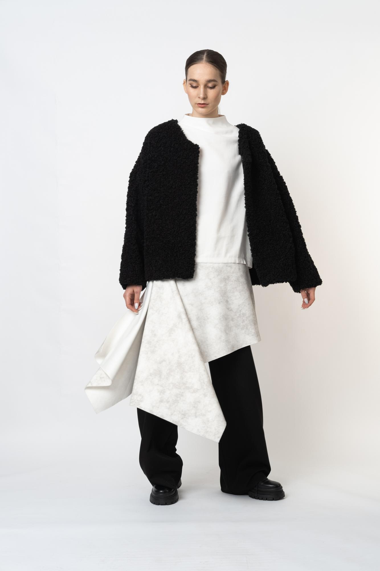 Юбка-баска "Туман" белого цвета