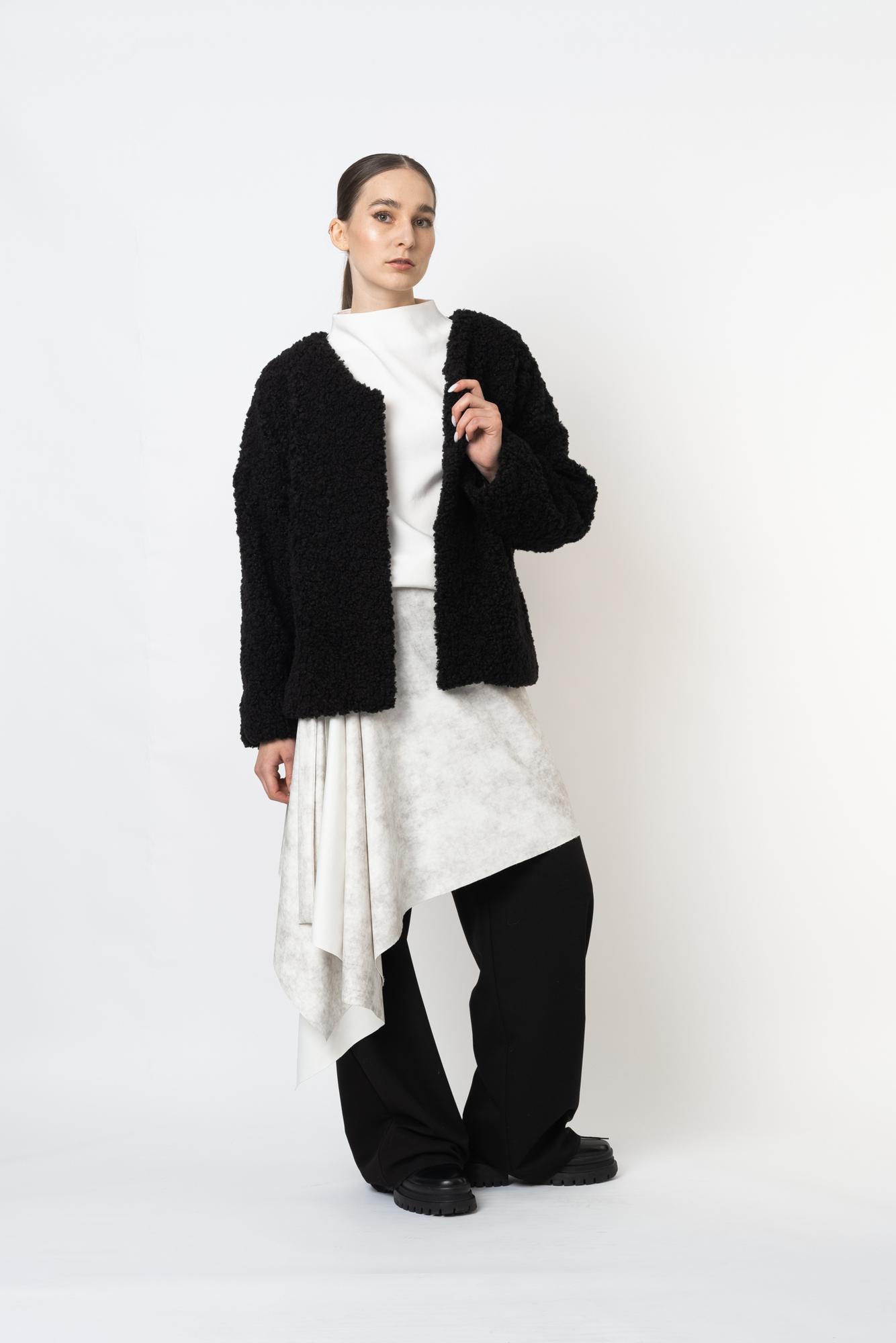 Меховая куртка с кругом