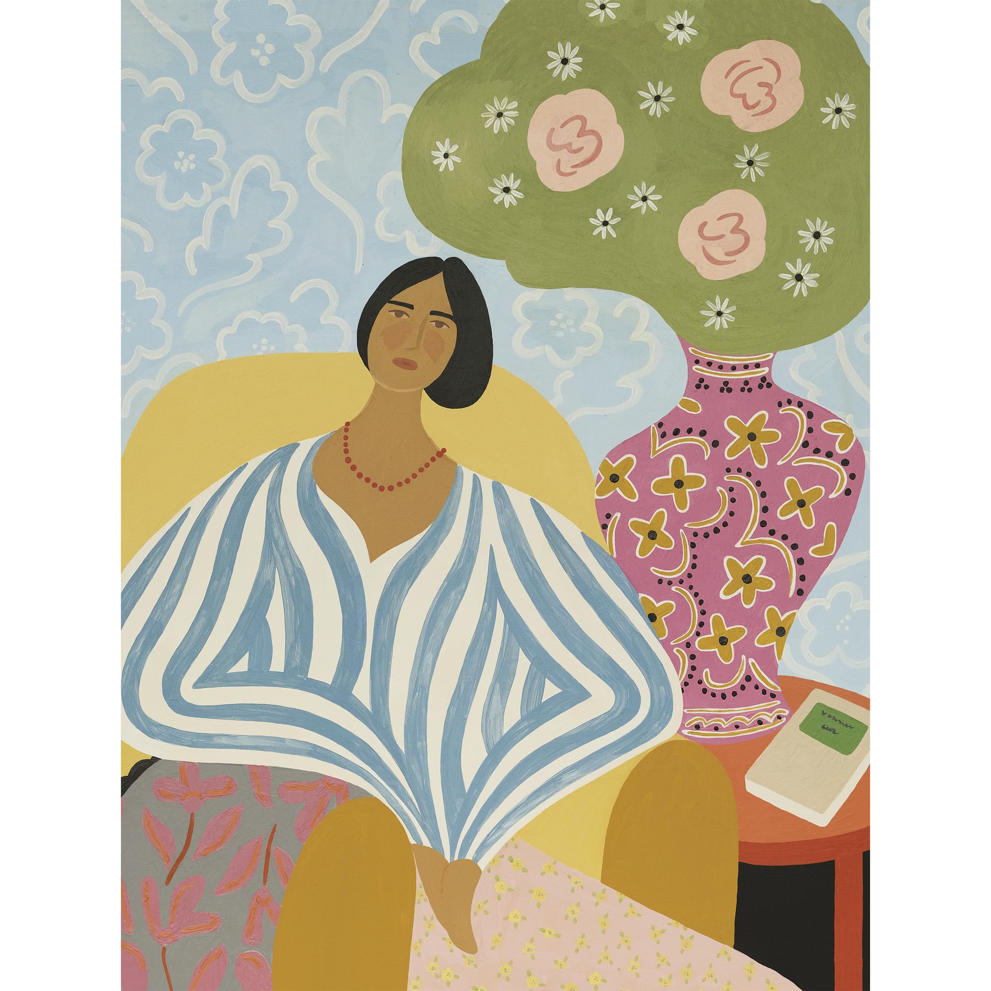 ПОСТЕР "ДАМА В ГОЛУБОМ" 30х40