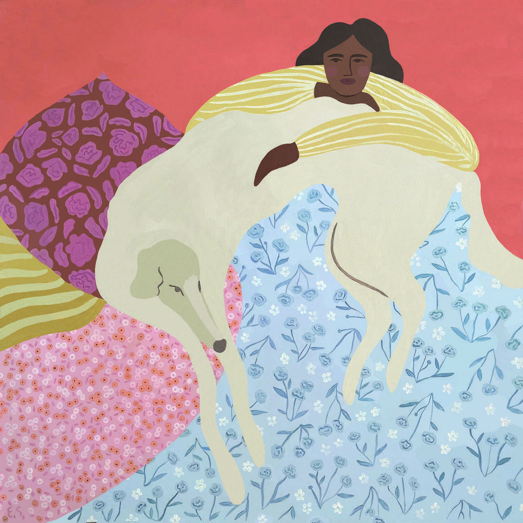 ПОСТЕР "ДЕВУШКА С БОРЗОЙ" 60х60