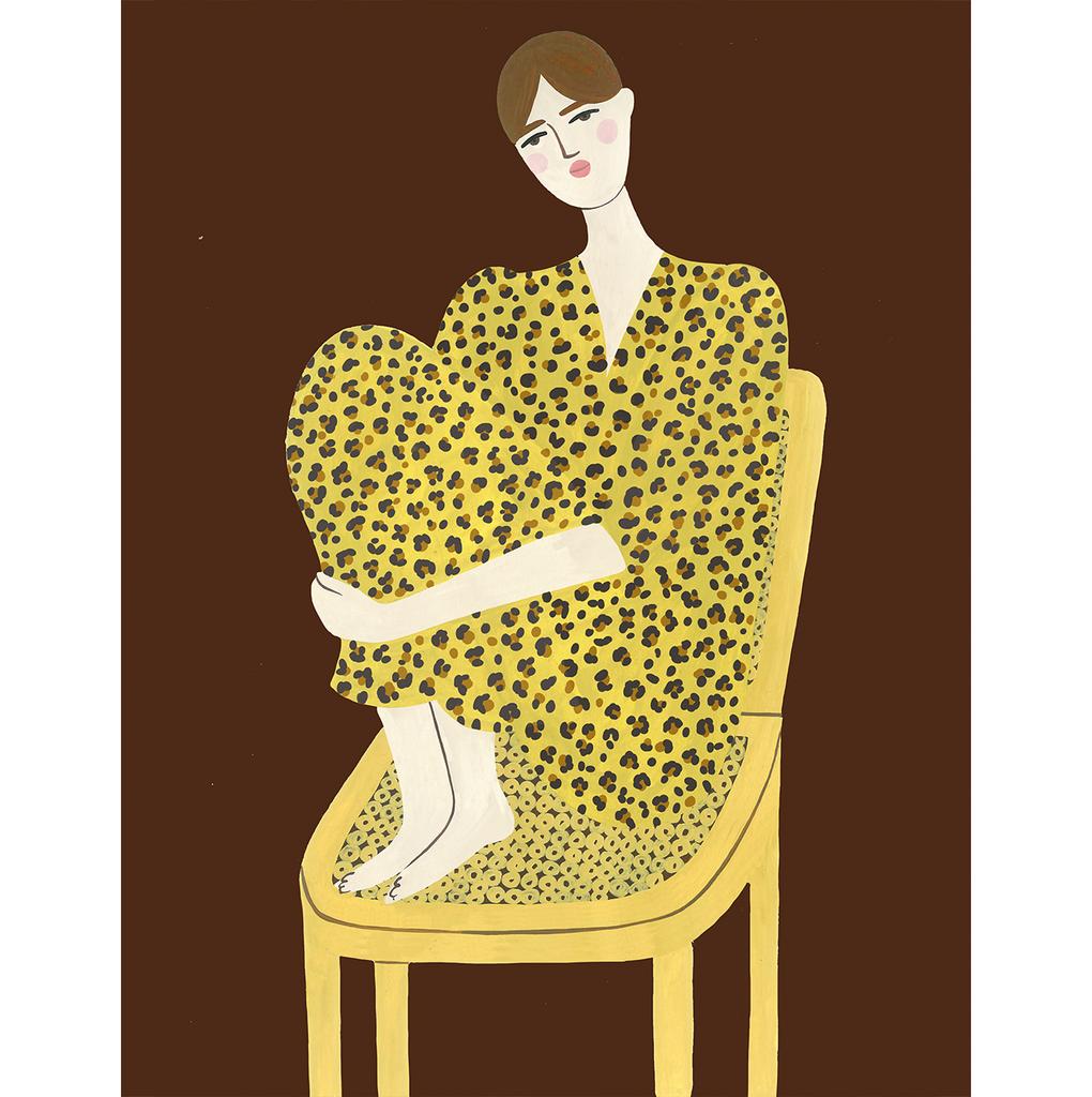 ПОСТЕР "ДЕВУШКА В ЛЕОПАРДЕ" 50х70