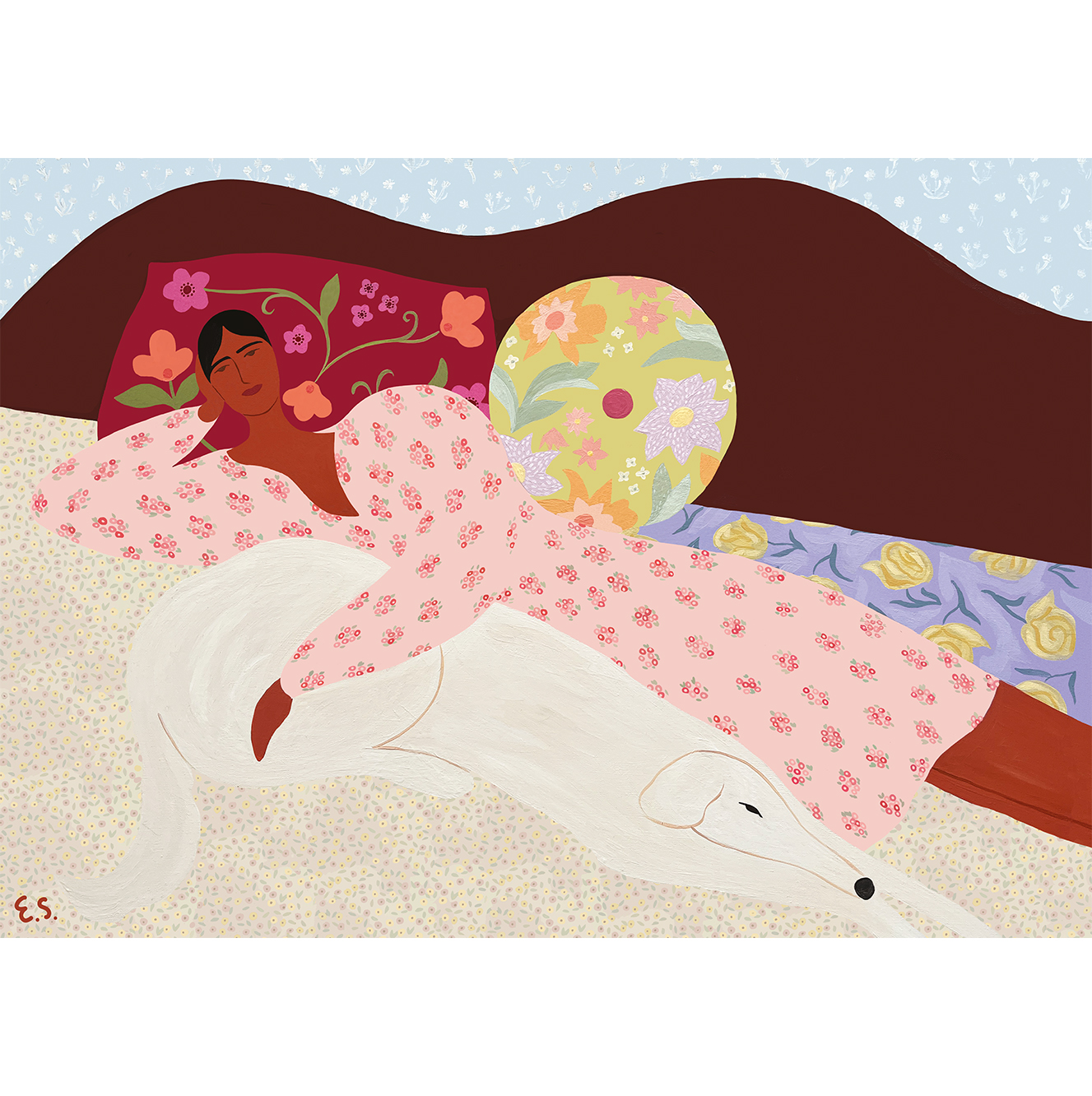 ПОСТЕР "ДЕВУШКА И БОРЗАЯ" 70х50