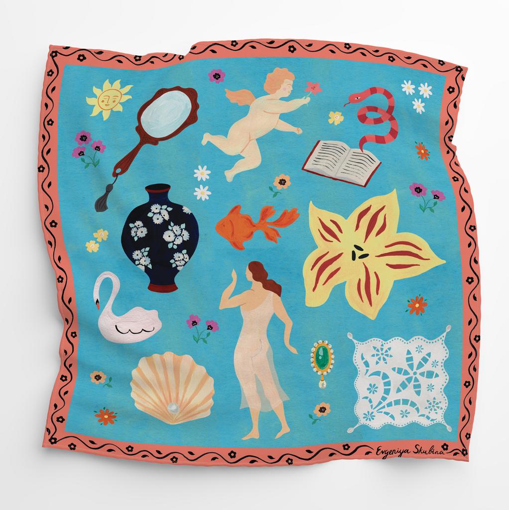 ПЛАТОК "ЖЕНСКИЕ ШТУЧКИ" 70х70