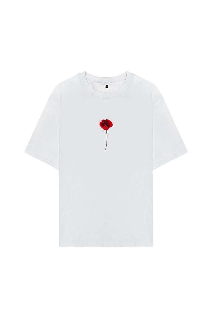 Футболка Мак белая Гербарий