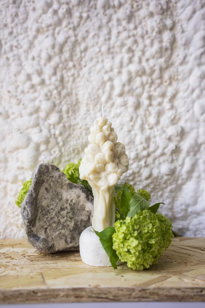 Свеча Цветок маленький белого цвета Unification Love