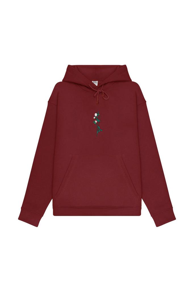 Худи Клевер бордо Гербарий (утепленное)