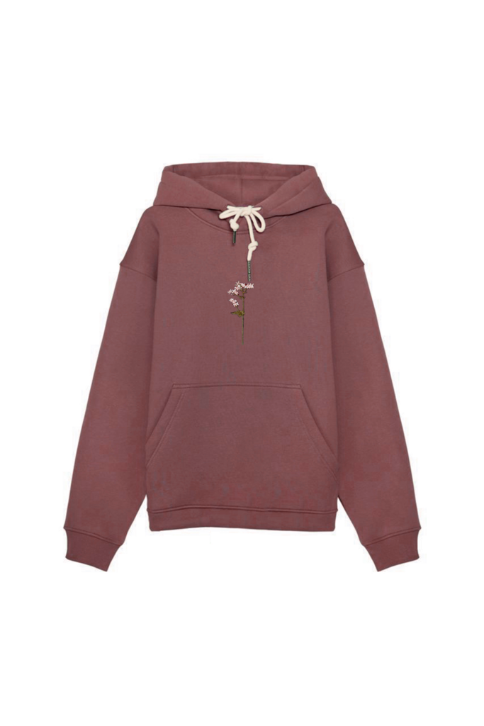 Худи Гречиха брусничное Гербарий (утепленное)