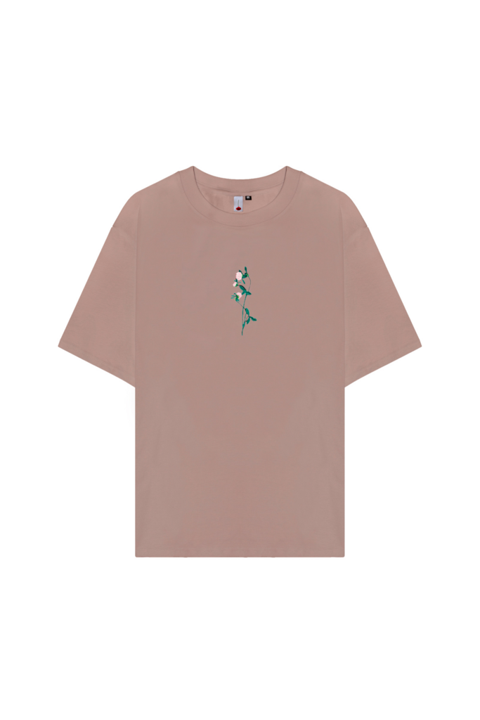 Футболка Клевер пудровая Гербарий